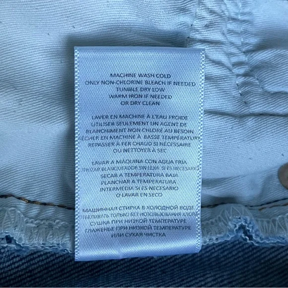 Re/Done ReDone Denim Jeans 90S High Rise Ankle Crop Button Fly Womens' Size 28 - Picture 9 of 9